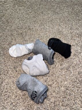 Adidas - No Show Socks 5 Pair Bundle - White Black Gray